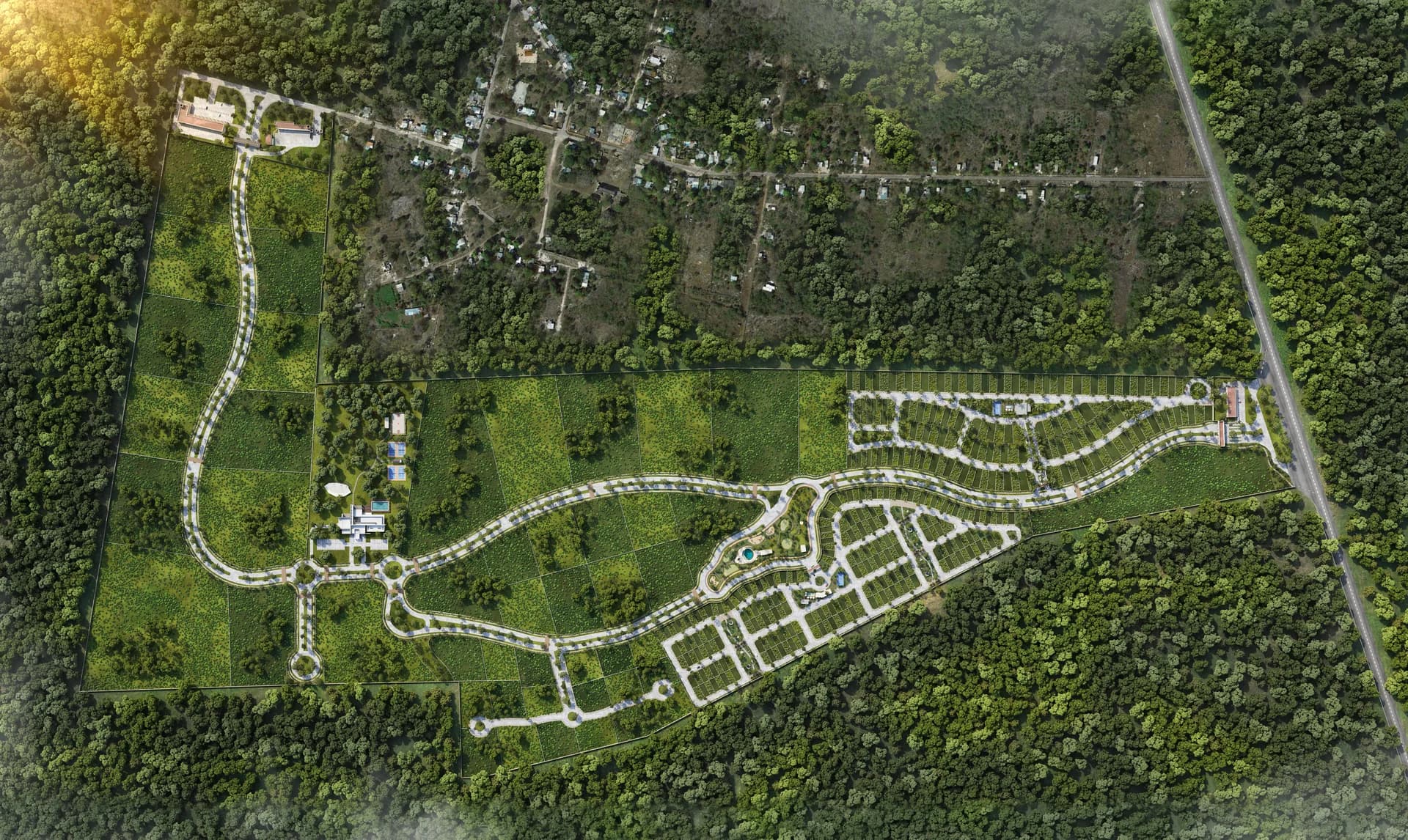 Vista aérea — masterplan — Kumay