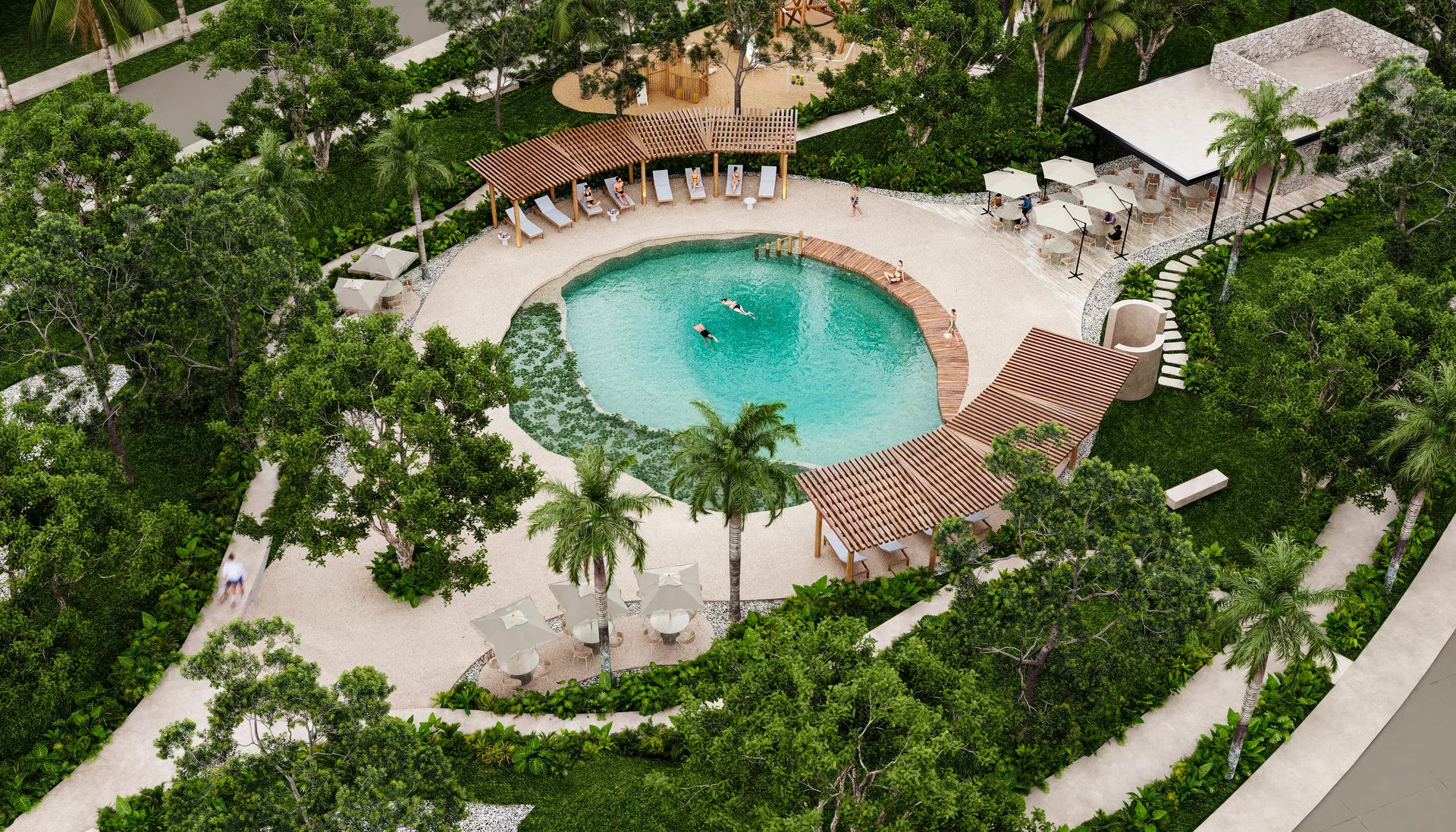 Alberca natural tipo cenote — Kumay